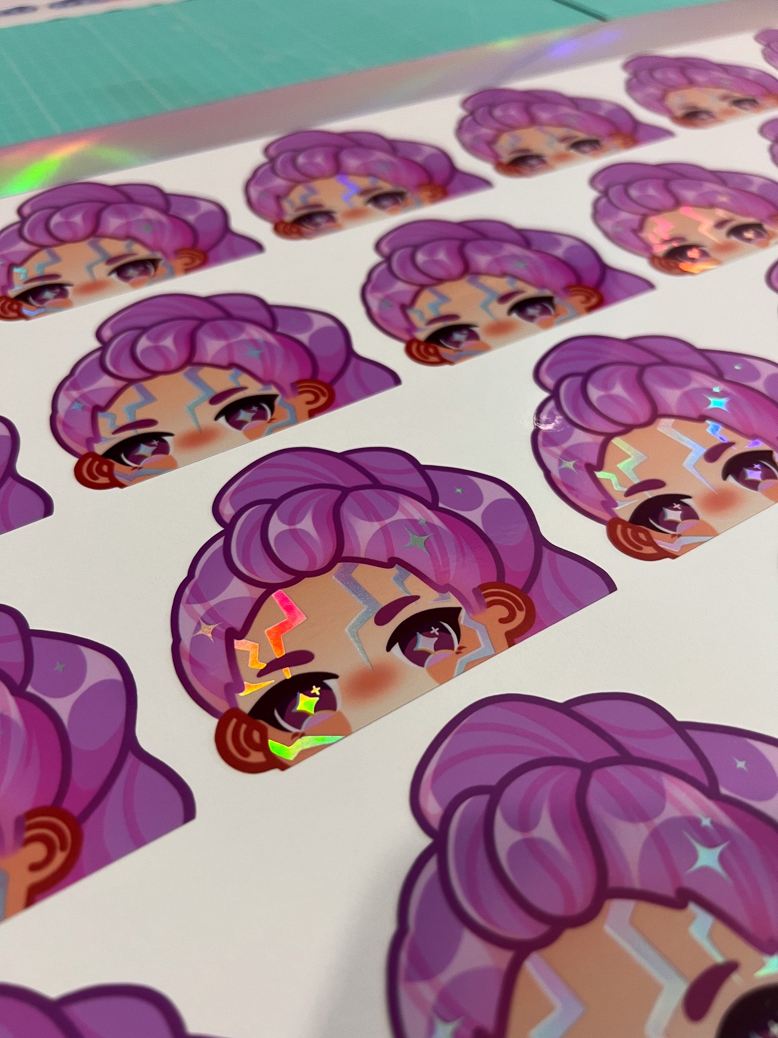 Kisscut stickers - Spot Holo with transfer